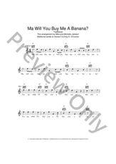 Ma Will You Buy Me A Banana? piano sheet music cover